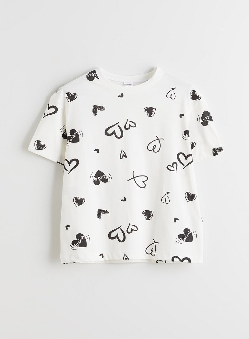 ال سي وايكيكي بيجاما بناتي شورت برقبة دائرية - Image 2